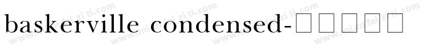 baskerville condensed字体转换